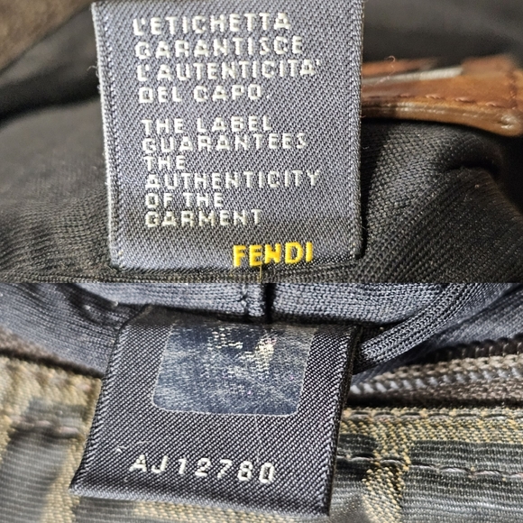 Authentic FENDI Zucca Messenger Crossbody Bag FF Strap - Picture 12 of 14